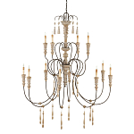 Люстра с состаренными резными элементами Big Graceful Profile варинант исполнения - 4 | Loft Concept в Ульяновске