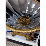 Чаша из прозрачного стекла с бронзовым рельефным ободком Eden Garden варинант исполнения - 4 | Loft Concept в Ульяновске