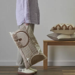 Чехол на подушку с вышивкой в виде геометрических узоров Beige Calista Rect варинант исполнения - 5 | Loft Concept в Ульяновске