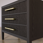 Тумба Primo  с тремя ящиками шпон темный орех варинант исполнения - 4 | Loft Concept в Ульяновске