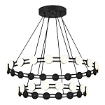 Люстра двухъярусная с круглыми светодиодными источниками света Maxine Light варинант исполнения - 4 | Loft Concept в Ульяновске