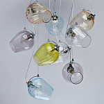 Люстра каскадная с 9-ю разноцветными стеклянными плафонами Kaleido варинант исполнения - 4 | Loft Concept в Ульяновске