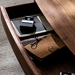 Кофейный стол овальный из дерева с 2-мя ящиками Coffee Walnut Table варинант исполнения - 8 | Loft Concept в Ульяновске