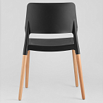 Пластиковый стул на ножках из массива бука Ferret Black 4 шт варинант исполнения - 3 | Loft Concept в Ульяновске