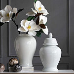 Ваза белая с крышкой однотонная Chinoiserie Ceramics варинант исполнения - 5 | Loft Concept в Ульяновске