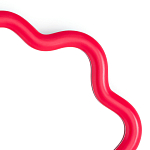 Настенное зеркало с волнистой рамой Mune Mirror Red варинант исполнения - 3 | Loft Concept в Ульяновске