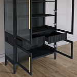 Витрина Primo со стеклянными фасадами и 2 ящиками Черный дуб варинант исполнения - 8 | Loft Concept в Ульяновске