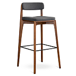 Барный стул из массива ясеня с обивкой из рогожки Elegant Ash варинант исполнения - 3 | Loft Concept в Ульяновске