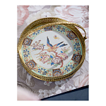 Блюдо фарфоровое с бронзовой ручкой Paradise Dish with Handle варинант исполнения - 4 | Loft Concept в Ульяновске