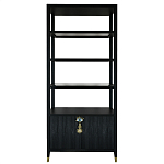 Стеллаж со стеклянными полками Elsa Dreams Black варинант исполнения - 7 | Loft Concept в Ульяновске