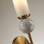 Бра с цилиндрическим матовым плафоном и шаром из камня на металлическом основании Orb Essence варинант исполнения - 6 | Loft Concept в Ульяновске