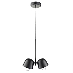 Подвесной светильник черный с 2-мя плафонами Pendant lamp Black варинант исполнения - 1 | Loft Concept в Ульяновске