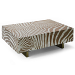 Кофейный стол Kenya Coffee Table Bone Inlay ZEBRA Beige  варинант исполнения - 3 | Loft Concept в Ульяновске