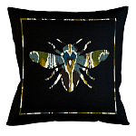 Подушка декоративная пчела сине-зелёный орнамент Ikat Pattern варинант исполнения - 1 | Loft Concept в Ульяновске