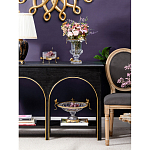 Чаша из прозрачного стекла на бронзовых ножках в виде стрекоз Eden Garden варинант исполнения - 5 | Loft Concept в Ульяновске