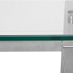 Стол письменный с прозрачной столешницей Corporate Identity варинант исполнения - 3 | Loft Concept в Ульяновске