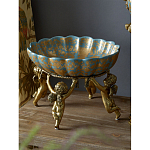 Чаша с орнаментом на бронзовых ножках в виде ангелов Eden Garden варинант исполнения - 5 | Loft Concept в Ульяновске