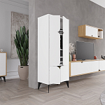 Комод белый с 4-мя дверцами на металлических ножках SPARK MULTIPURPOSE CABINET WHITE варинант исполнения - 8 | Loft Concept в Ульяновске