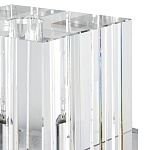 Бра серебряное с фактурным прозрачным абажуром Optical Crystal варинант исполнения - 1 | Loft Concept в Ульяновске