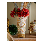 Ваза из фарфора на бронзовом основании Turquoise Blooming Garden варинант исполнения - 10 | Loft Concept в Ульяновске