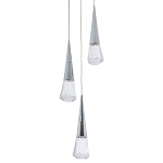 Подвесной светильник капли Acrylic Droplet Trio Chrome Hanging Lamp варинант исполнения - 1 | Loft Concept в Ульяновске