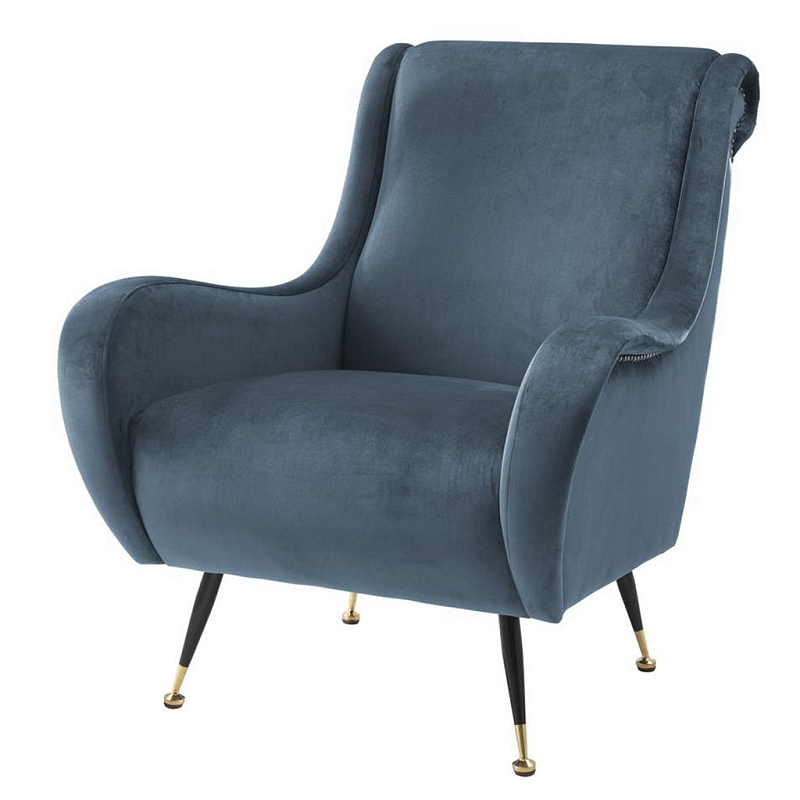 Дизайнерское кресло Giardino Chair gray blue Сизый Черный Дизайнерское кресло Giardino Chair gray blue Сизый Черный в Ульяновске | Loft Concept