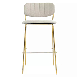 Стул барный широкой полукруглой спинкой на золотистых ножках Chair Smooth Shapes варинант исполнения - 1 | Loft Concept в Ульяновске