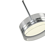 Подвесной светильник с прозрачным плафоном цилиндрической формы из акрила и стекла с пультом для регулировки света Glass Lamp Chromium варинант исполнения - 3 | Loft Concept в Ульяновске