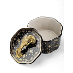 Шкатулка черного цвета с крышкой с фигуркой льва Eden Garden варинант исполнения - 4 | Loft Concept в Ульяновске