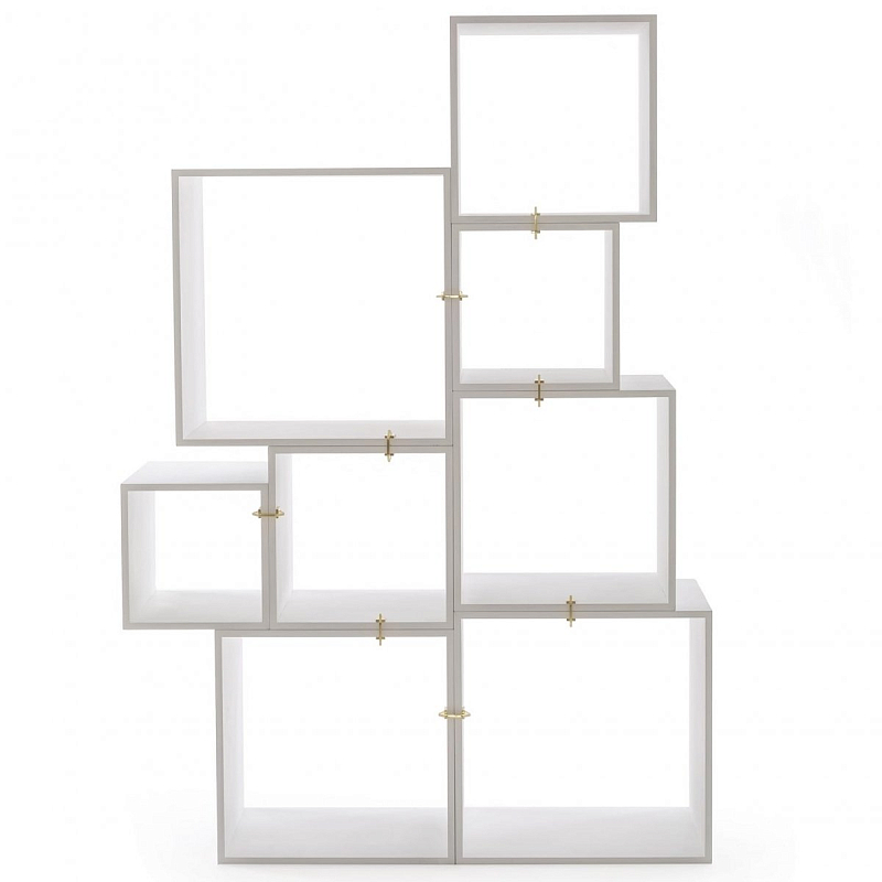 Стеллаж Seletti Assemblage White Белый Золотой в Ульяновске | Loft Concept 
