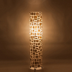 Торшер из перламутра на металлическом каркасе Indonesian Cylinder 2 варинант исполнения - 2 | Loft Concept в Ульяновске