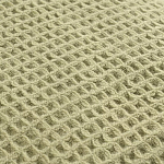 Плед из шерсти зеленого цвета с бахромой Waffle Comfort варинант исполнения - 2 | Loft Concept в Ульяновске