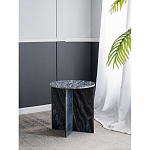 Столик кофейный с столешницей из черного мрамора Compact Black Marble Table варинант исполнения - 6 | Loft Concept в Ульяновске