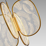 Люстра с гравировкой на акриловых плафонах Gravyura Bronze D 50 см варинант исполнения - 3 | Loft Concept в Ульяновске