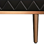 Комод черный округлой формы с рельефным фасадом Black Cut варинант исполнения - 7 | Loft Concept в Ульяновске