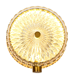 Бра с плафоном из рельефного стекла Peony Glass Bronze  варинант исполнения - 1 | Loft Concept в Ульяновске