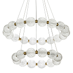 Светодиодная двухъярусная кольцевая люстра Crystal Globule Chandelier варинант исполнения - 1 | Loft Concept в Ульяновске