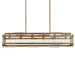 Люстра прямоугольная из толстого литого стекла Cast Glass варинант исполнения - 1 | Loft Concept в Ульяновске