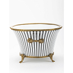 Кашпо Black white stripe варинант исполнения - 3 | Loft Concept в Ульяновске