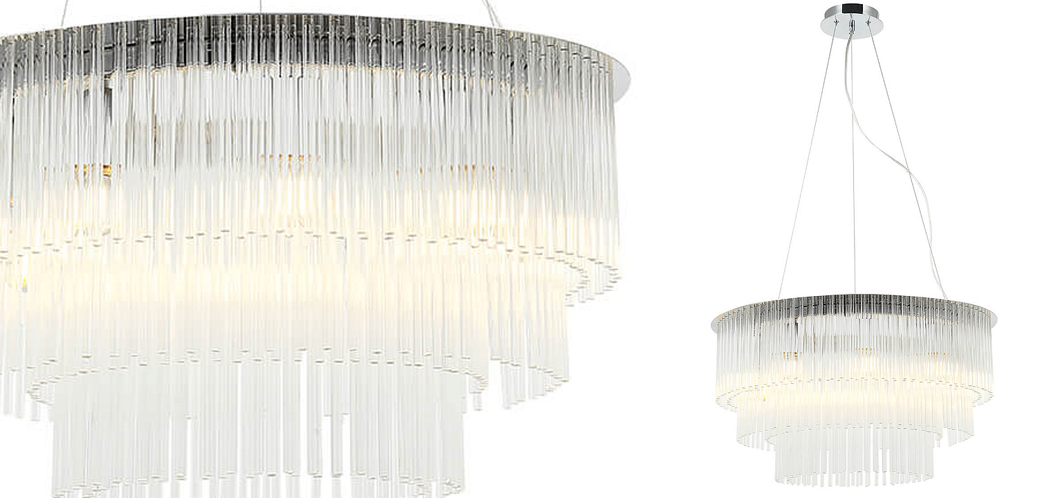 Люстра Harrison Chandelier chrome 9 lamp Люстра Harrison Chandelier chrome 9 lamp - Loft-Concept в Ульяновске