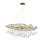 Люстра подвесная золотого цвета с металлическим сетчатым основанием и стеклянными каплевидными подвесками Hinkley варинант исполнения - 7 | Loft Concept в Ульяновске
