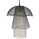 Подвесной светильник Black Grey Mesh Tube Lampshade Hanging Lamp варинант исполнения - 1 | Loft Concept в Ульяновске