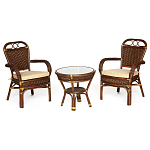 Комплект террасный из ротанга Eloise коричневый варинант исполнения - 1 | Loft Concept в Ульяновске