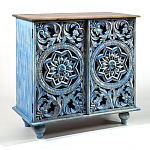 Комод с резным фасадом Blue Carved Chest of Drawers варинант исполнения - 2 | Loft Concept в Ульяновске