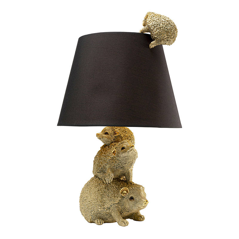 Настольная лампа для детской комнаты Ежики Черный Золотой в Ульяновске | Loft Concept 