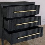 Комод Primo с 3 выдвижными ящиками Черный дуб варинант исполнения - 6 | Loft Concept в Ульяновске