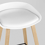 Барный стул на ножках из натурального дерева Boras White варинант исполнения - 7 | Loft Concept в Ульяновске