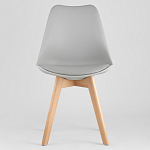 Стул с основой из пластика и мягким сиденьем Arvika Grey варинант исполнения - 2 | Loft Concept в Ульяновске