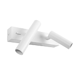 Бра с двумя цилиндрическими повортными спотами белого цвета Trumpet tube варинант исполнения - 2 | Loft Concept в Ульяновске