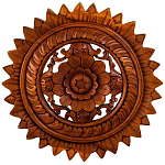 Панно из дерева круглое Flower Panel With Trees варинант исполнения - 1 | Loft Concept в Ульяновске